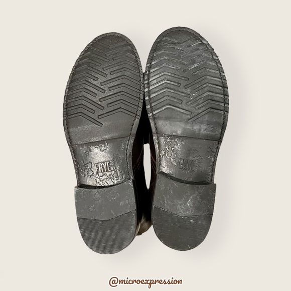 Frye Veronica Combat Brown Leather Lace Up Moto Combat Military Comfy Ankle Boot - Picture 13 of 14